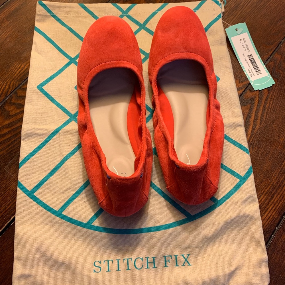 Via Bleu Helena Suede Ballet Flats Stitch Fix 7.5